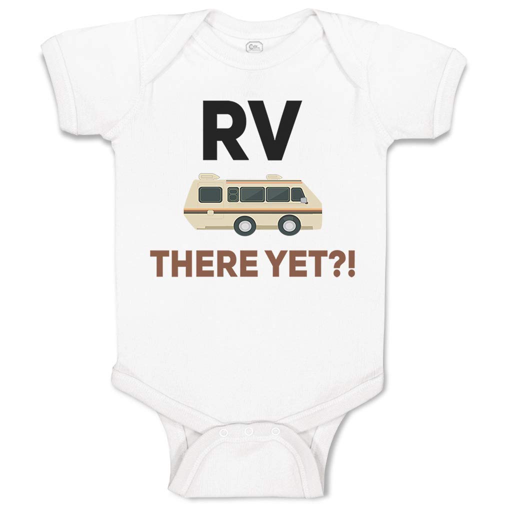 Custom 'RV There Yet?' Funny Camping Baby Bodysuit - Soft Cotton Infant Clothes for Boys & Girls - Perfect for Road Trips, Camping Adventures & Outdoor Family Photos