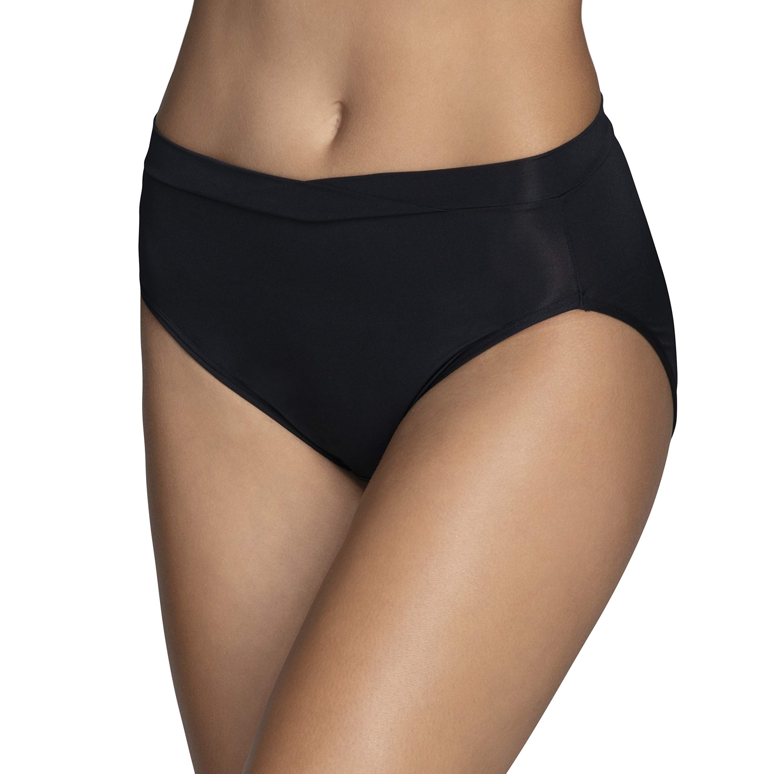 Vanity Fair Women's Beyond Comfort Hi-Cut Panties - Soft Cotton Underwear for Everyday Wear, Workout & Sleep