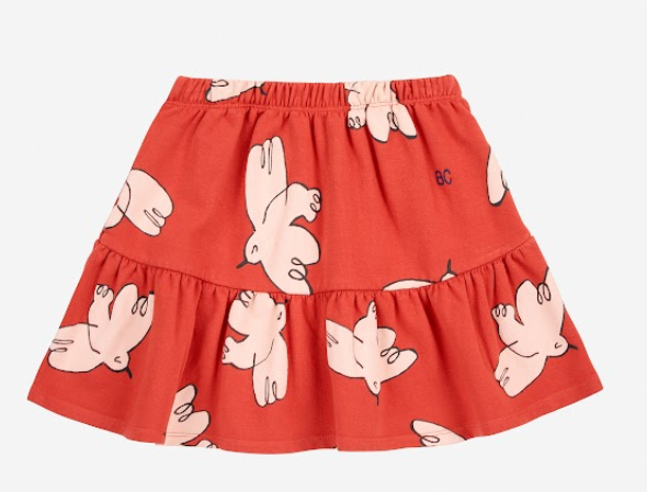 BOBO CHOSES FREEDOM BIRD PRINT SKIRT for Girls 2-7 Years | Floral Summer Dress for Kids | Perfect for Playdates, Birthday Parties & Outdoor Adventures