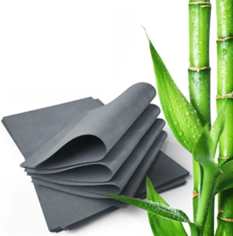 Organic Bamboo Charcoal Blotting Papers for Oily Skin - 100 Sheets | Natural Oil Absorbing Facial Sheets for Shine Control & Acne-Prone Skin | Perfect for Travel, Gym & Everyday Makeup Touch-Ups