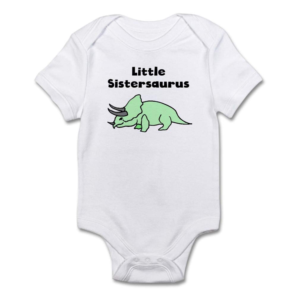 Little Sistersaurus Baby Bodysuit - Cute Dinosaur Onesie for Infants & Toddlers - Perfect for Sibling Matching, Photo Shoots & Everyday Wear