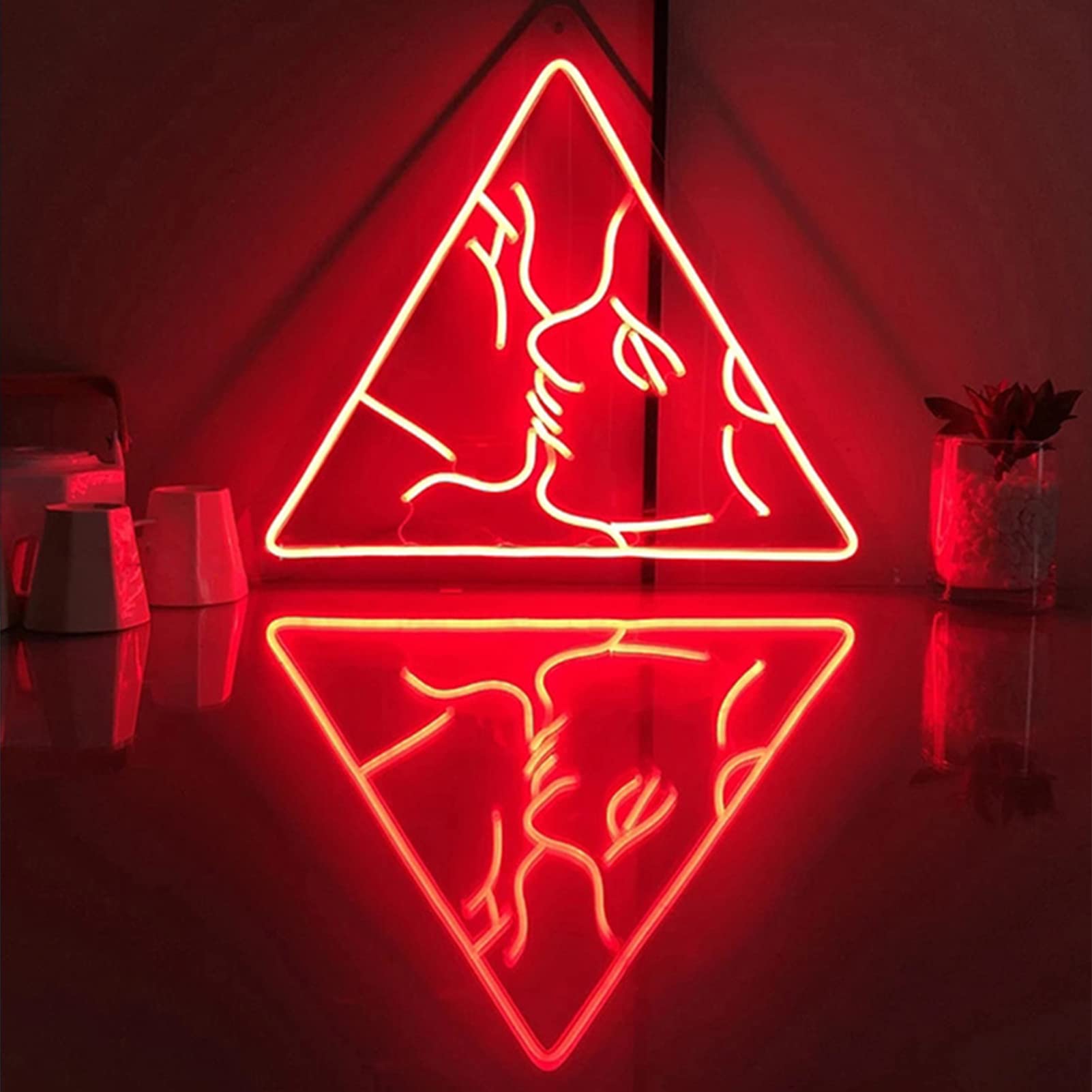 Custom Pink LED Neon Sign - 17.7x11.6 Inch Wall Art Decor with Acrylic Backboard for Girls Room, Bar, Wedding & Party | Christmas Gift, Home & Office Decoration Lighting (Not Dimmable)
