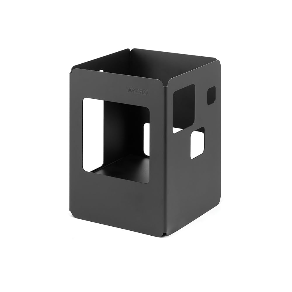 Rosseto SM141 10-Inch Black Matte Tall Square Buffet Warmer - Perfect for Catering, Buffets, and Home Entertaining