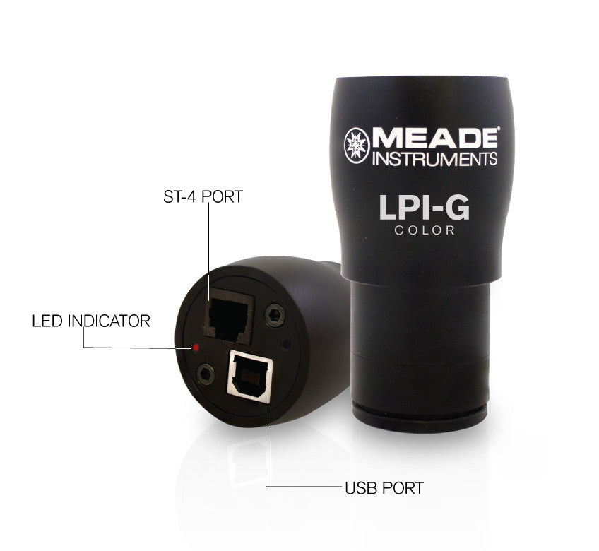 Meade LPI GC Lunar Planetary Imager and Guider - High Resolution Astronomy Camera for Astrophotography | Perfect for Stargazing, Moon Observation & Deep Space Imaging (Model 645001)