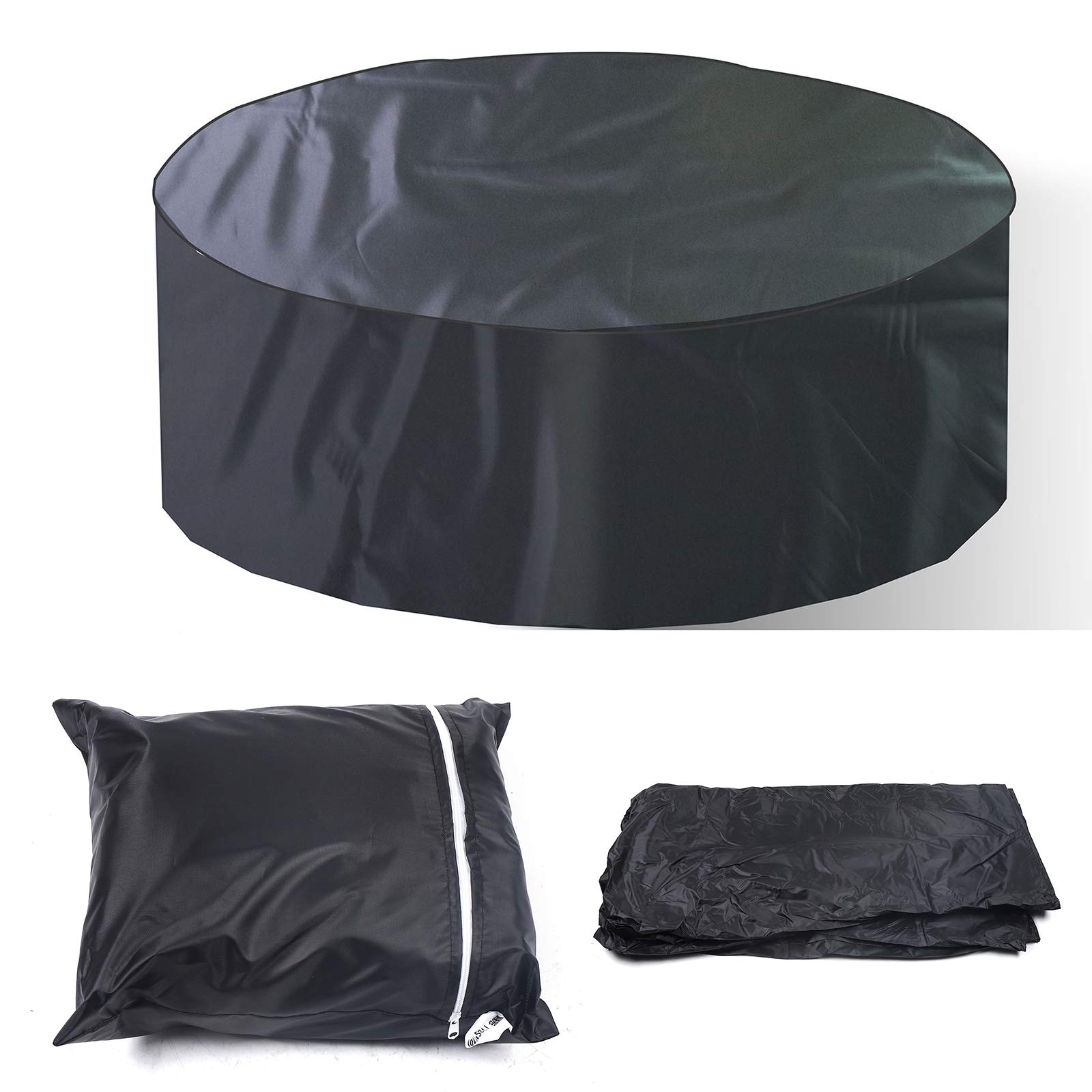 TBVECHI Waterproof Outdoor Patio Furniture Cover - Heavy Duty Round Dining Table Protector for Garden, Restaurant & Backyard - UV Resistant & Anti-Fading - Fits Medium Round Tables (Perfect for Outdoor Dining, BBQ & Weather Protection)