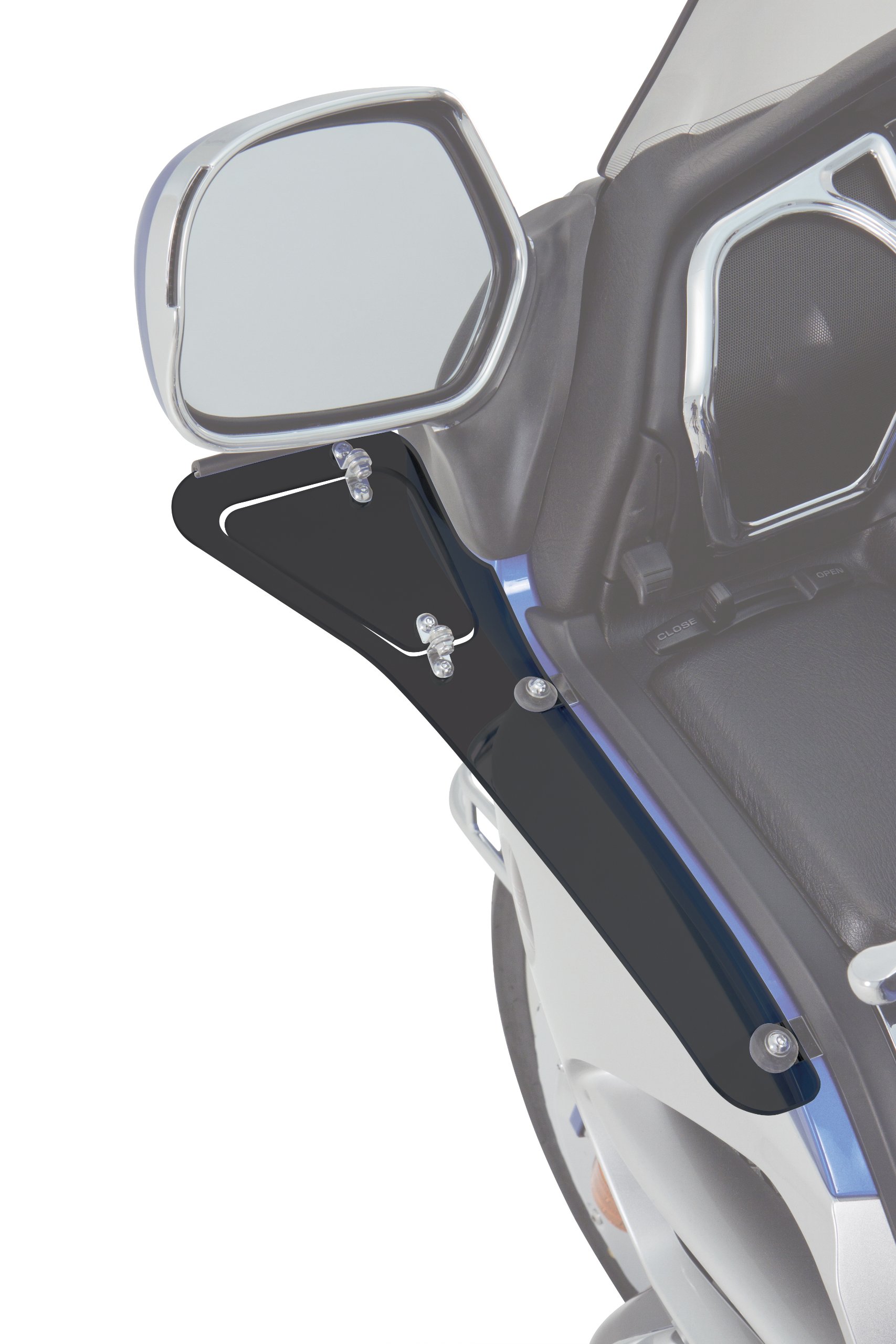 Chrome 52-665U Smoke Wind Deflector for Motorcycle Riding Comfort