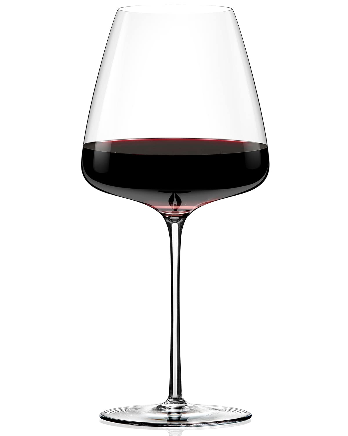 Premium Hand Blown Crystal Red Wine Glasses Set of 1 - 23oz Large Burgundy Wine Tasting Glasses - Lightweight & Clear Stemware for Wedding, Anniversary, Birthday Gifts - Perfect for Fine Dining, Romantic Dinners & Special Occasions