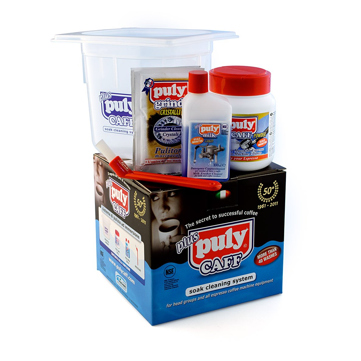 Puly Caff Coffee & Espresso Machine Cleaning System Kit - Deep Clean Descaler for Keurig, Nespresso, Delonghi - Perfect for Home & Office Use