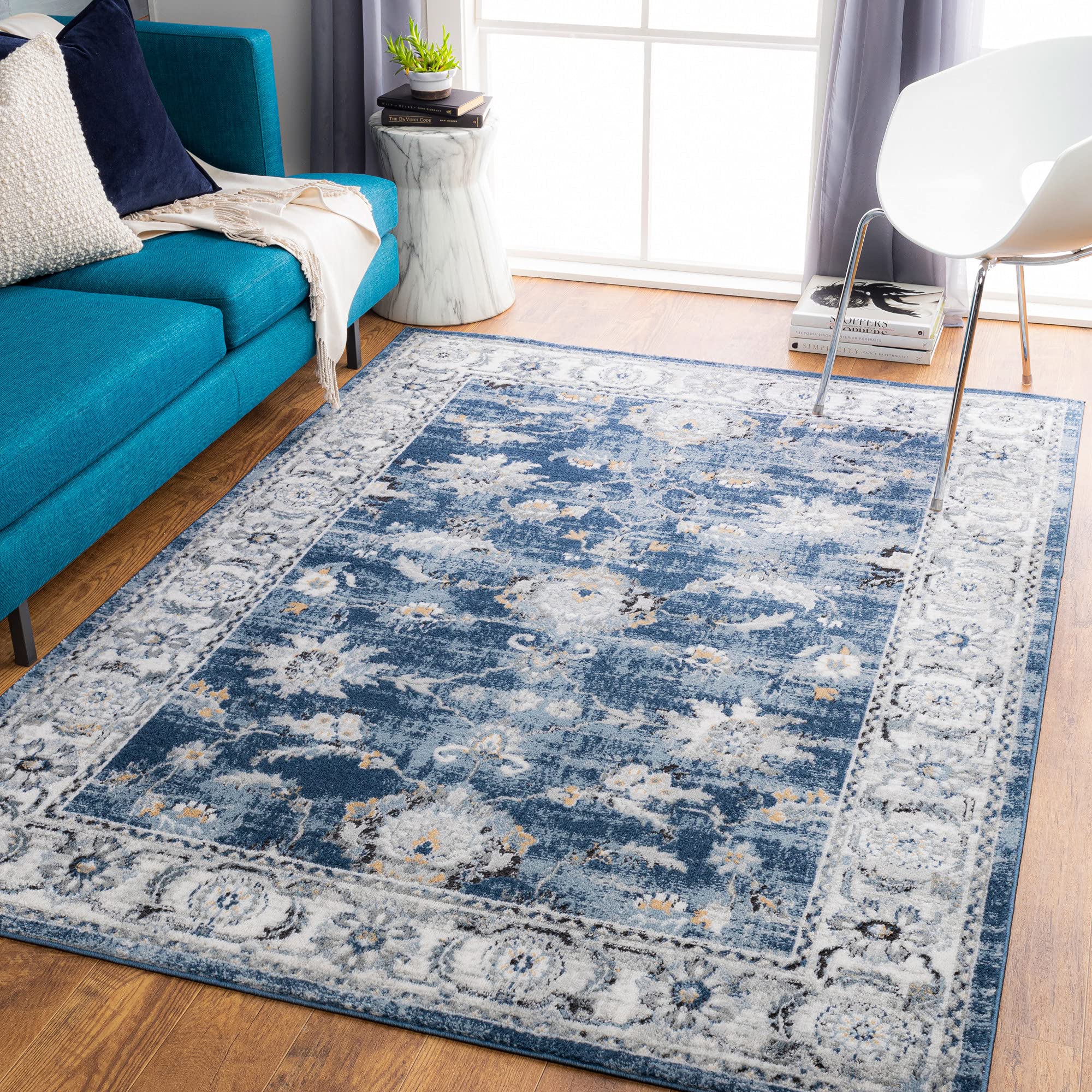 Wilton Classic Traditional Area Rug - Soft & Durable Handmade Wool Rug for Living Room, Bedroom, Dining Room - Perfect for Home Decor & Cozy Spaces