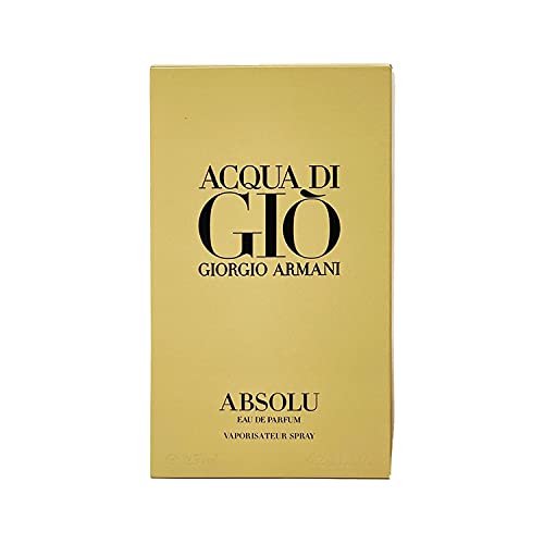 Giorgio Armani Acqua Di Gio Absolu Eau de Parfum for Men - 4.2 oz/125 ml Luxury Cologne Spray | Fresh Aquatic Scent for Date Night & Special Occasions