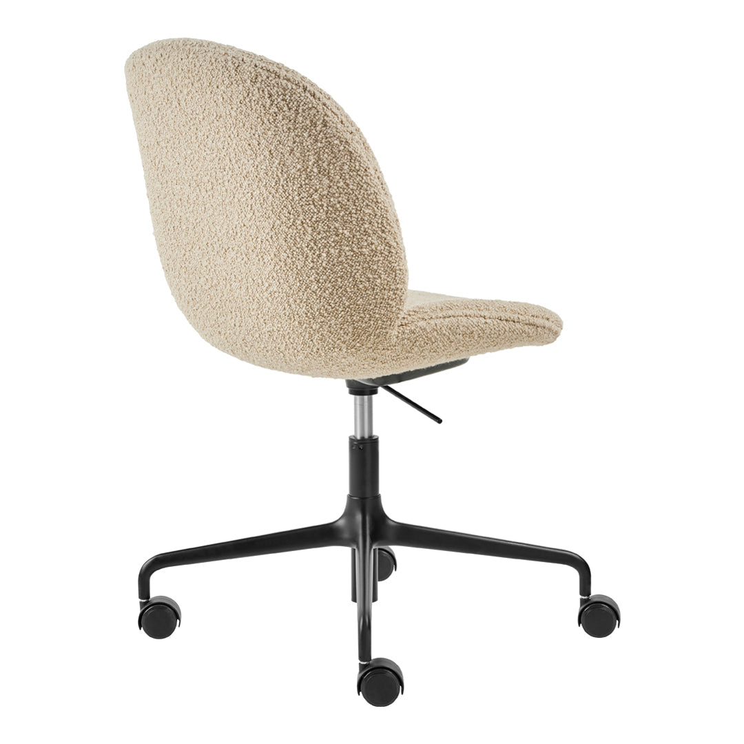 Ergonomic Beetle Meeting Chair with 4-Star Base & Casters - Height Adjustable, Fully Upholstered Office Chair for Conference Rooms & Home Offices