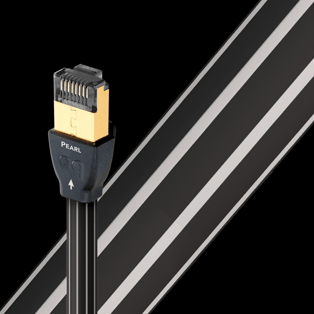 AudioQuest Pearl RJ45 Ethernet Cable - High-Speed Cat7 LAN Cable for Gaming, Streaming & Home Office - Perfect for Online Gaming, 4K Video Streaming & Reliable Internet Connections