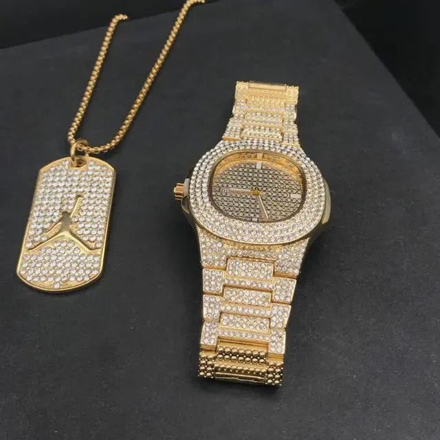 Luxury Basketball Jewelry Set for Women - Gold Plated Hoop Earrings and Pendant Necklace - Perfect for Games, Gifts, and Sports Fans