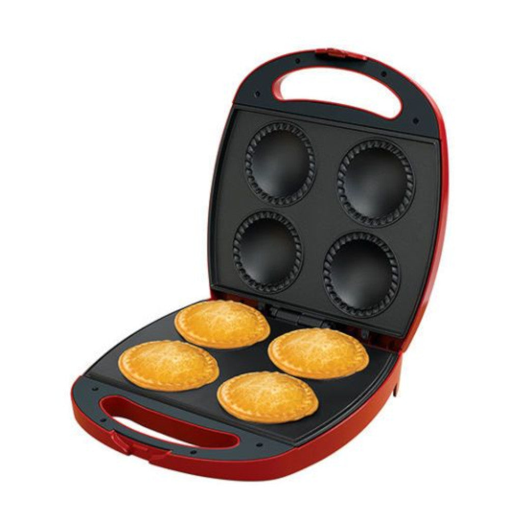 Non-Stick 4-Cup Individual Pie Maker by Cooks Essentials - Perfect for Baking Mini Pies, Quiches & Desserts at Home (Model QCE0936) - Ideal for Breakfast, Parties & Holiday Treats