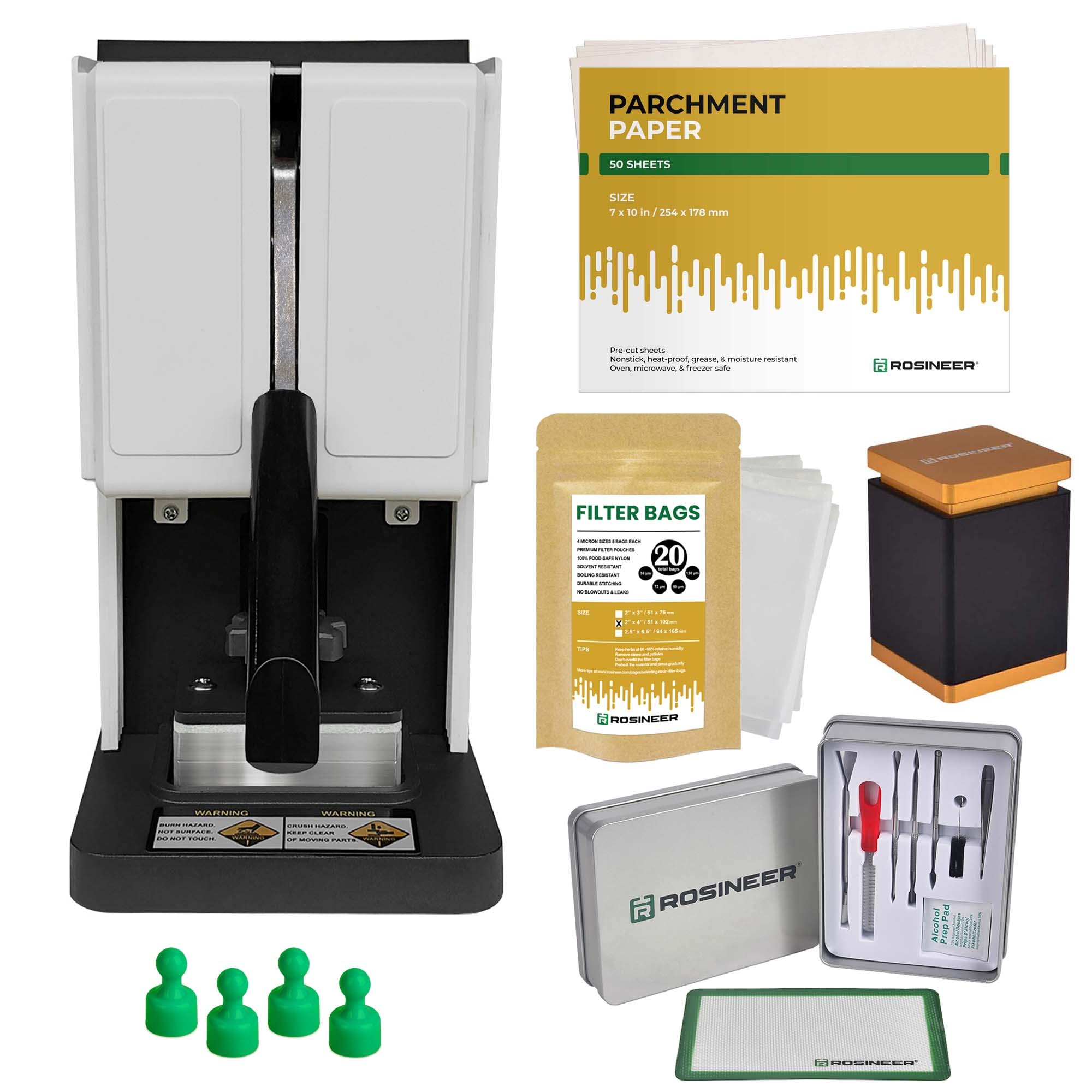 Portable Heat Press Machine with Complete Accessories Bundle - 1500 lbs Force, Dual Heat Plates (Ivory) - Perfect for T-Shirt Printing, DIY Crafts, and Custom Apparel Projects