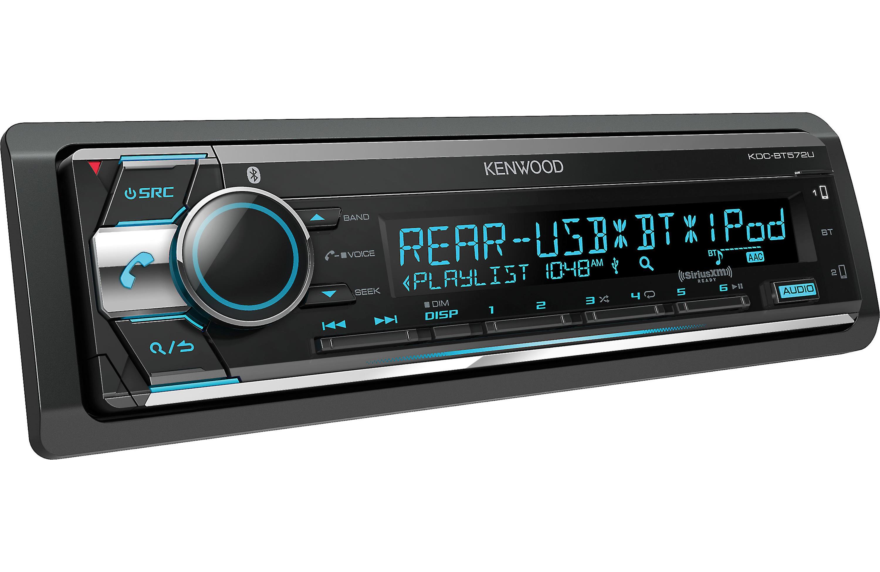 Kenwood KDC-BT572U Bluetooth CD Receiver - Car Stereo with USB/AUX Input, Hands-Free Calling & MP3 Playback - Perfect for Road Trips & Daily Commutes