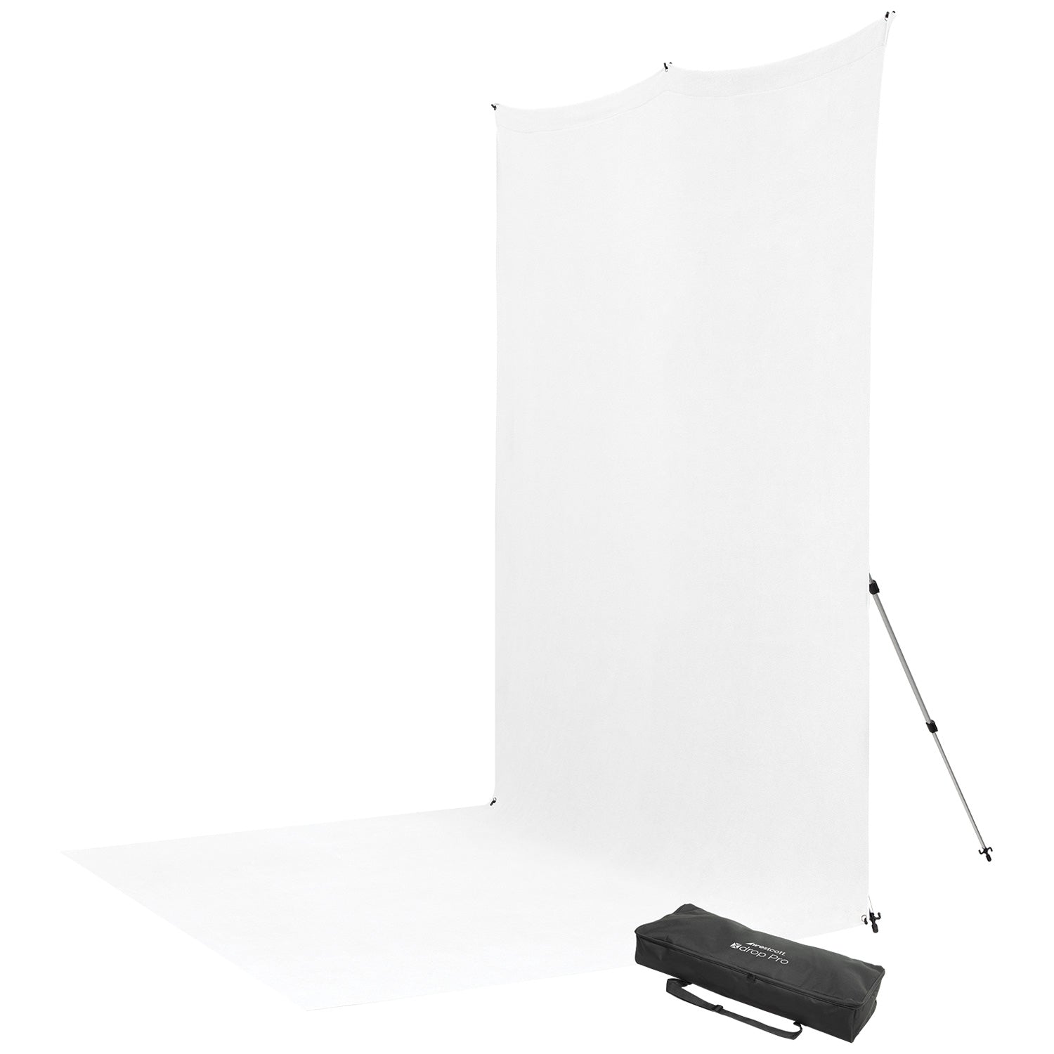 X Drop Pro Wrinkle Resistant Sweep Backdrop Kit - High Key White (8' x 13') - Perfect for Photography Studio, Video Shoot Background, and Professional Portrait Sessions
