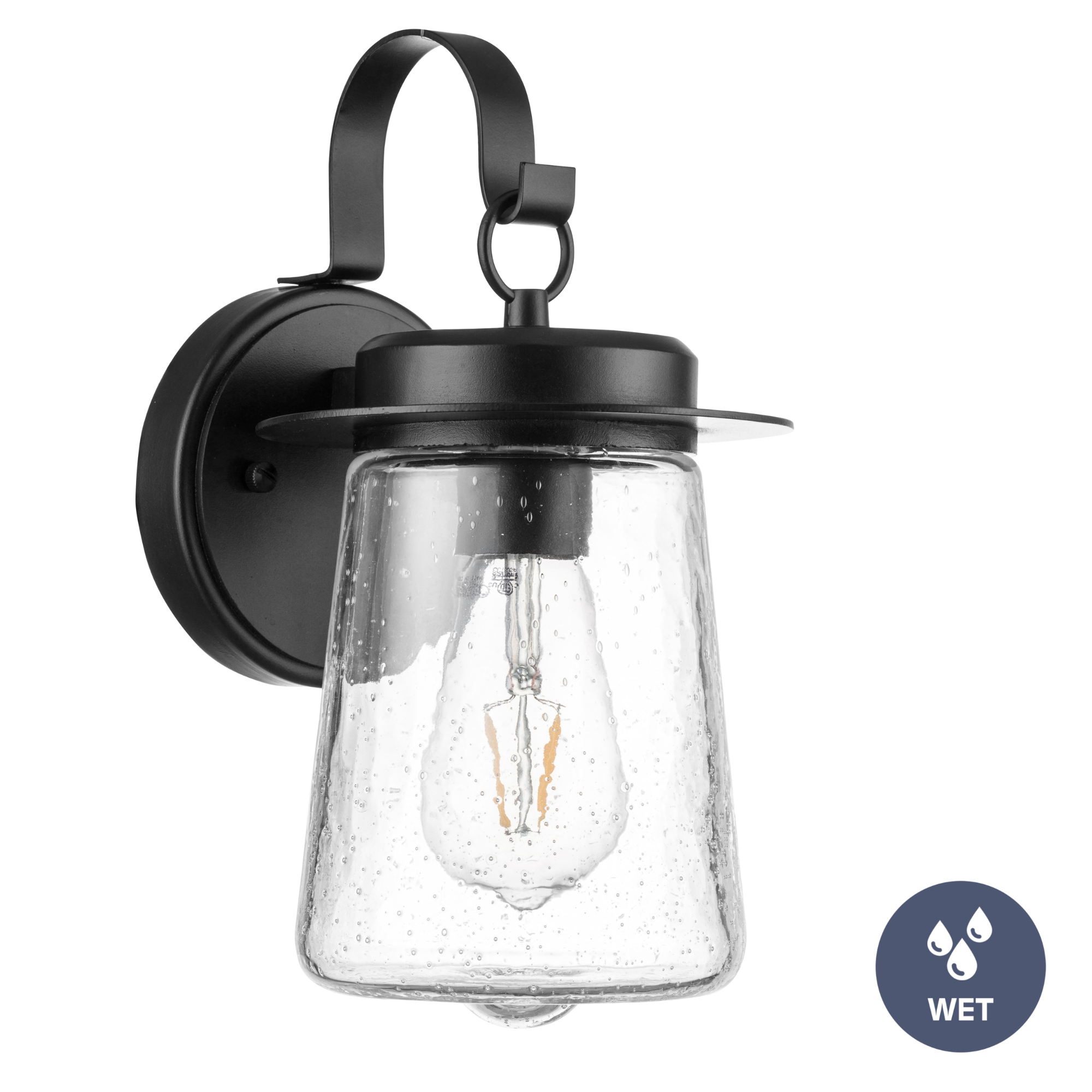 Ruttland Outdoor Wet Rated Coach Light Fixture - Matte Black Finish for Porch, Garage & Entryway Lighting