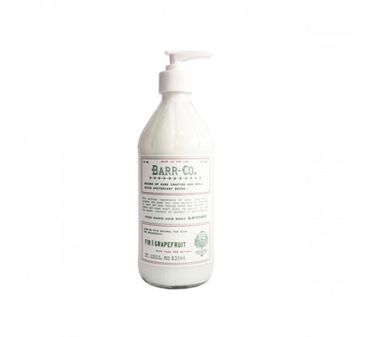 Barr Co. Fir & Grapefruit Shea Butter Lotion - Moisturizing Body Lotion for Dry Skin, Natural Ingredients, Vegan & Cruelty-Free - Perfect for Daily Hydration & Spa Nights