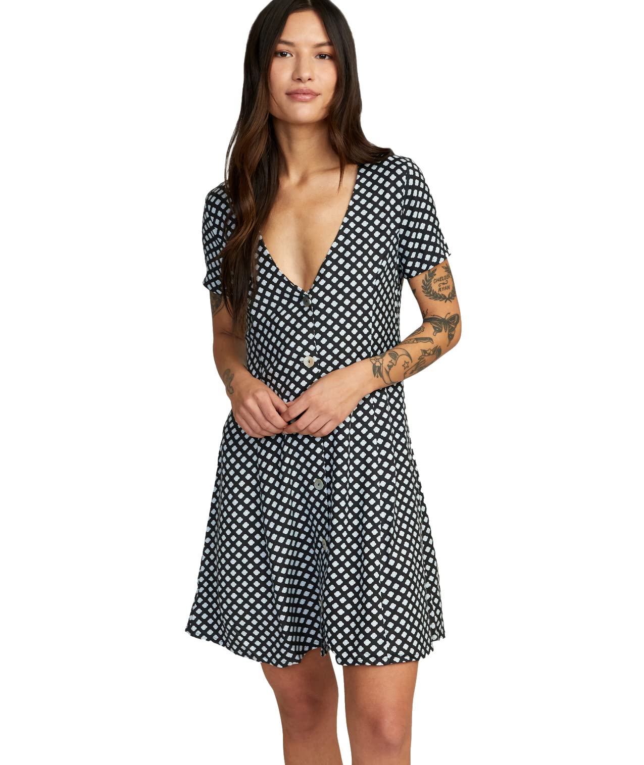 RVCA Women's Fit and Flare Dresses - Stylish Summer Casual & Party Wear for Outdoor Events, Beach Vacations, and Date Nights