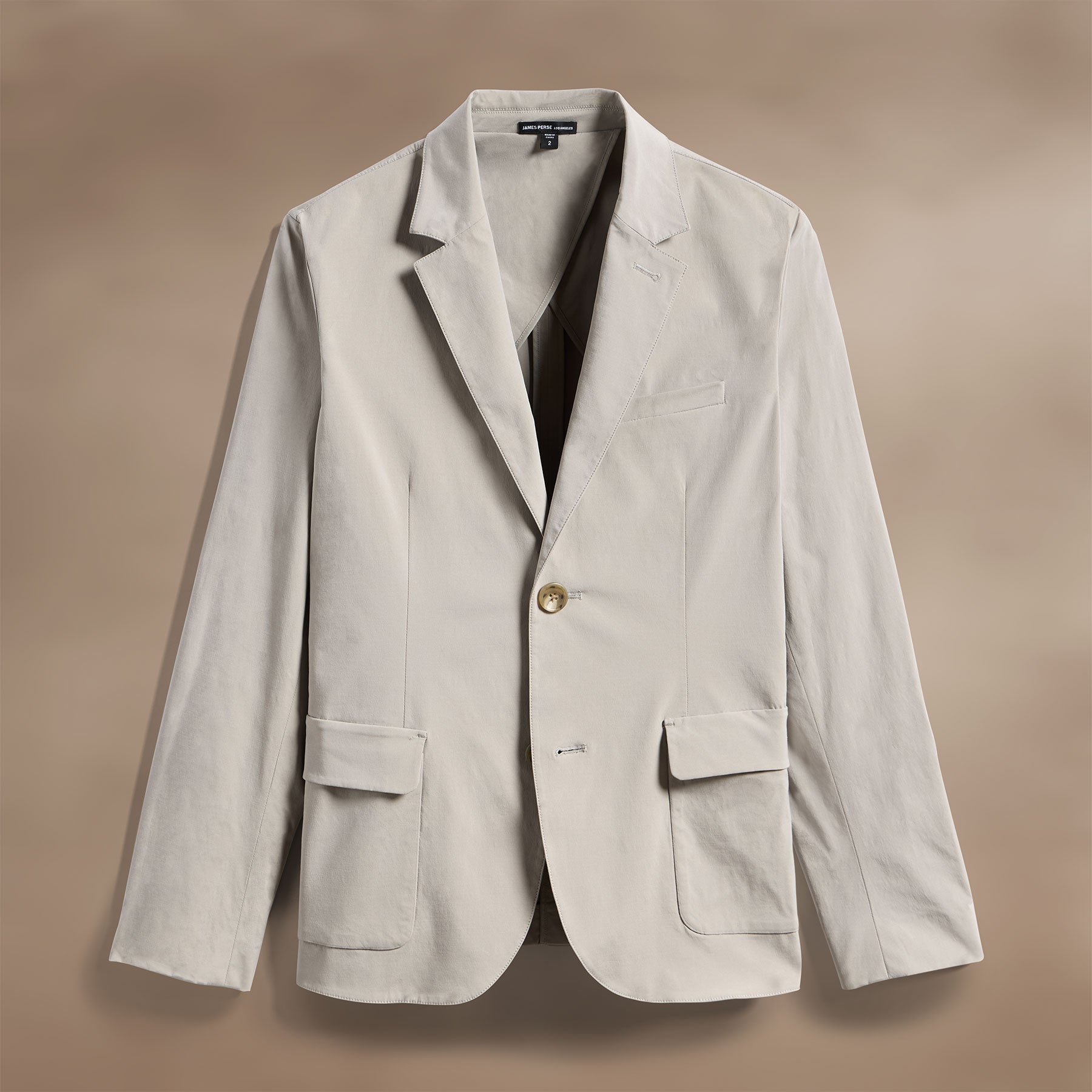 Light Tan Cotton Poplin Blazer for Women - Classic Tailored Jacket for Office, Business Meetings & Formal Events