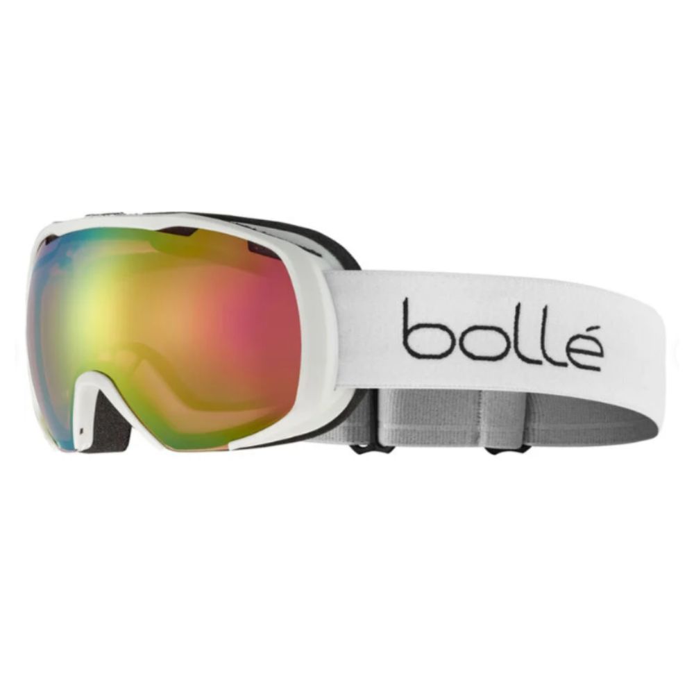 Bolle Royal Ski Goggles for Kids & Youth (8-14 Years) - Matte White Rose Gold Lens - Anti-Fog UV Protection - Winter Sports & Snowboarding Accessories