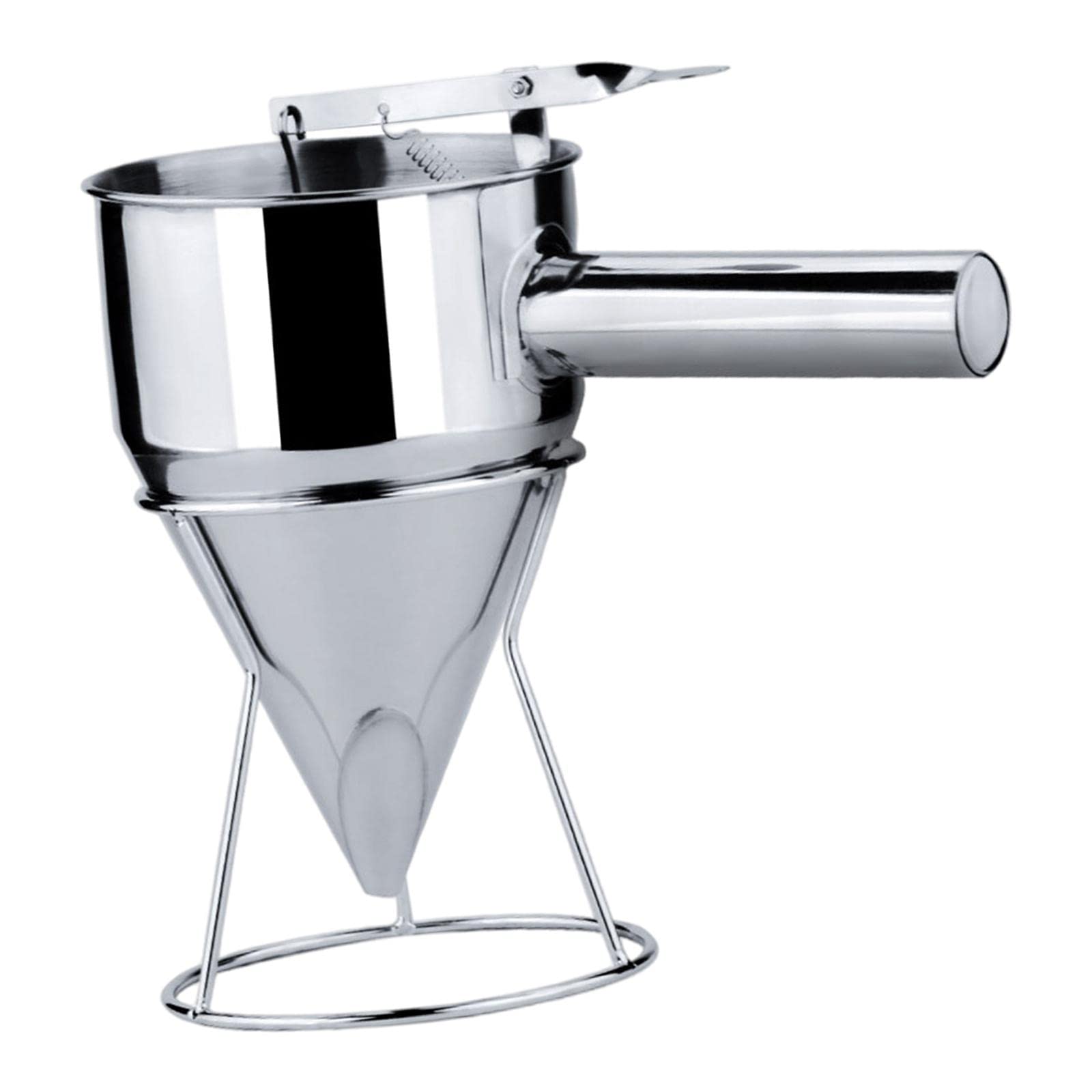 Baoblaze Pancake Batter Dispenser with Stand - Easy Pour Batter Mixer for Pancakes, Funnel Cakes & Takoyaki - Perfect for Breakfast, Street Food & Home Cooking