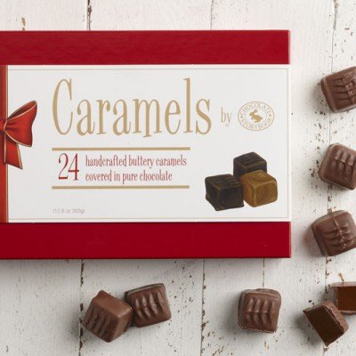 Premium Dark Chocolate Caramels Gift Box - Gourmet Handmade Candy for Holidays, Birthdays & Corporate Gifts - Perfect for Valentine's Day, Christmas & Special Occasions