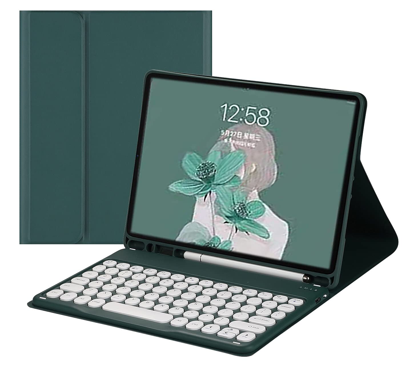 Wireless Bluetooth Keyboard Case for iPad 9th/8th/7th Gen 10.2