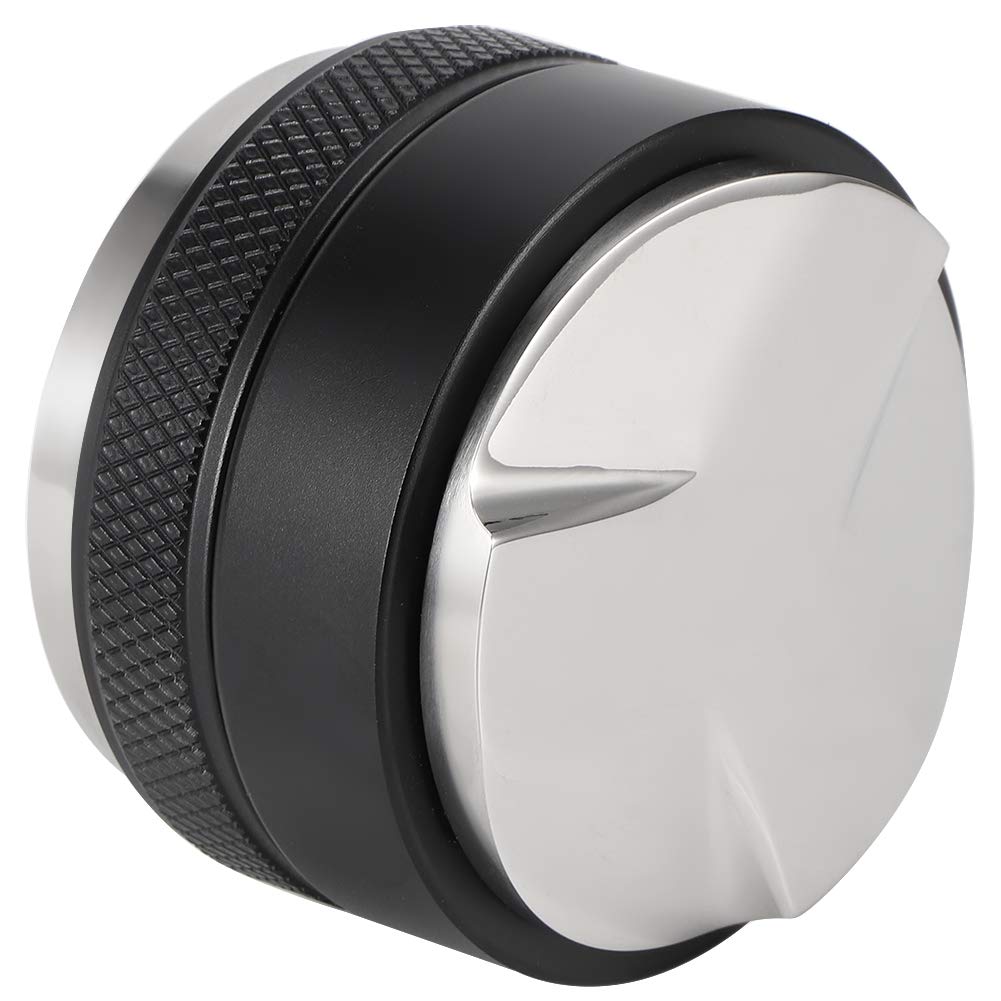 Premium Non-Slip Handle Coffee Tamper - Food Grade Stainless Steel Espresso Tamping Tool with Built-in Leveler - Perfect for Home Baristas, Coffee Shops & Restaurants (Ideal for Espresso Preparation & Professional Coffee Brewing)