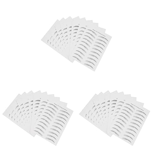Beaupretty 30 Sheets Eyebrow Tattoo Stickers - Natural Looking Fake Eyebrows, Waterproof & Reusable Brow Transfer Stickers for Perfect Eyebrow Shaping - Great for Daily Use, Cosplay, and Makeup Practice