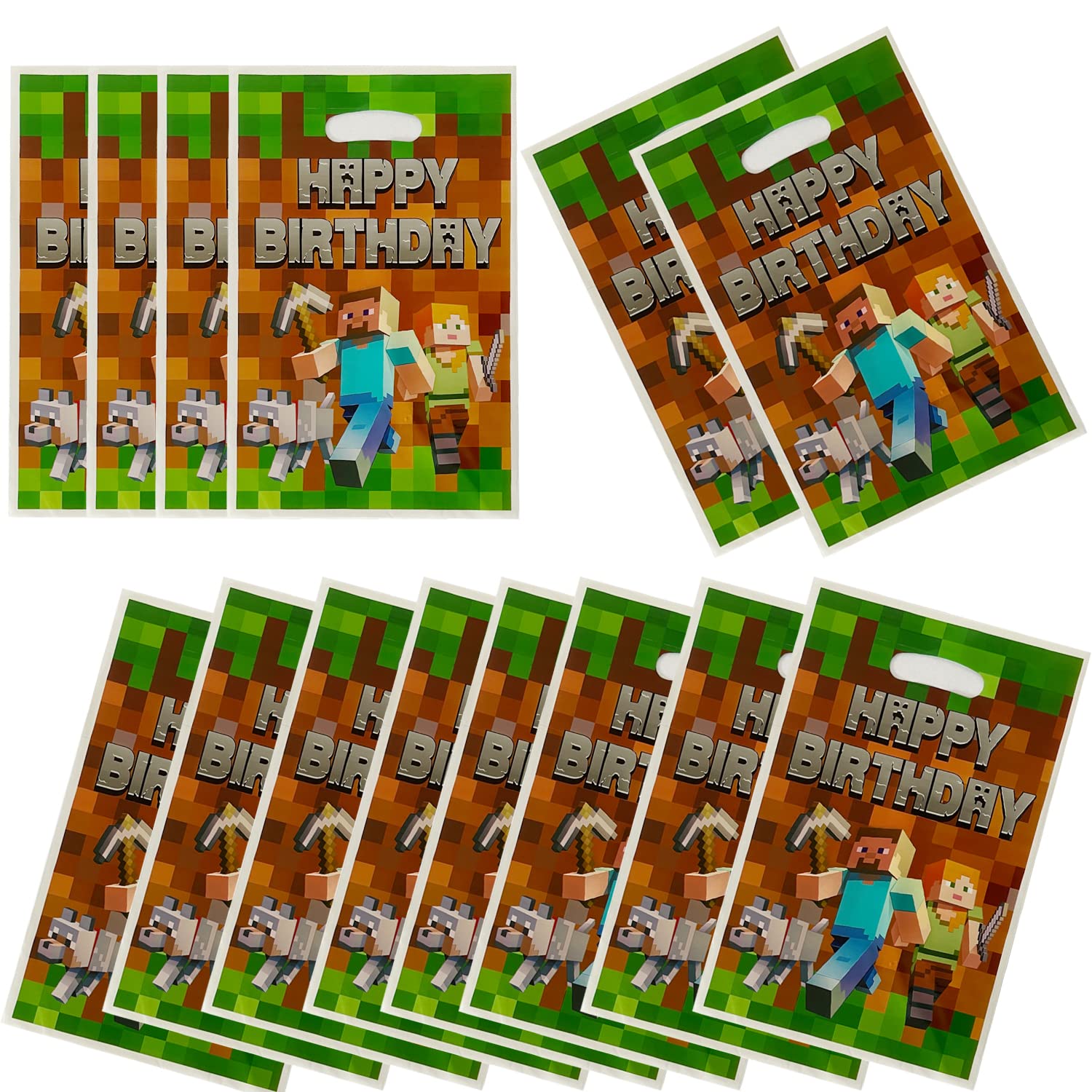 30 Pack Mario Themed Party Gift Bags - Kids Birthday Party Supplies, Cute Decorative Favor Bags for Boys & Girls - Perfect for Birthday Celebrations, Themed Parties & Goodie Bags