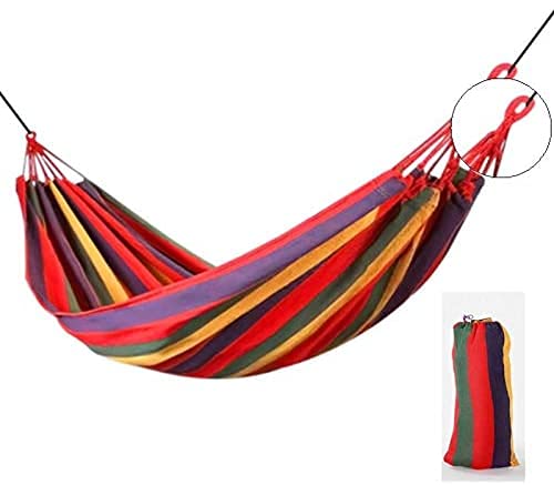 **Double Camping Hammock 280x150cm - Portable & Sturdy Outdoor Hanging Chair Bed for Backpacking, Garden, Beach, and Travel - Lightweight & Durable for Camping, Picnics, and Relaxation**