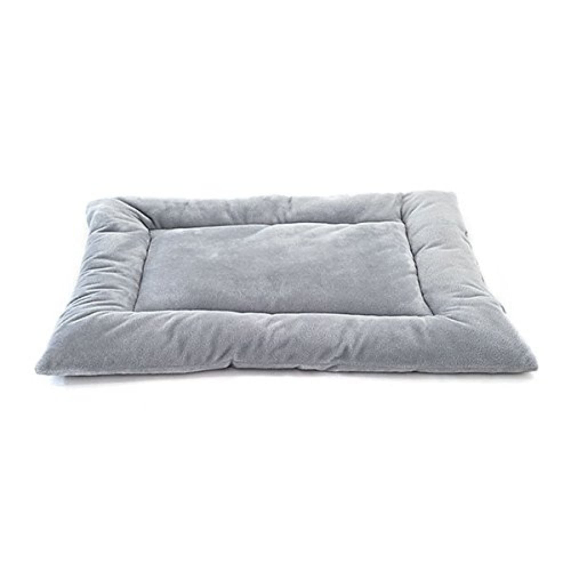 Pet Dreams Dog Crate Bed - Non-Toxic Washable Reversible Kennel Mat for Small Dogs (24 Inch) | Soft Travel Dog Bed for Crates & Carriers | Perfect for Home, Travel & Vet Visits | Silver