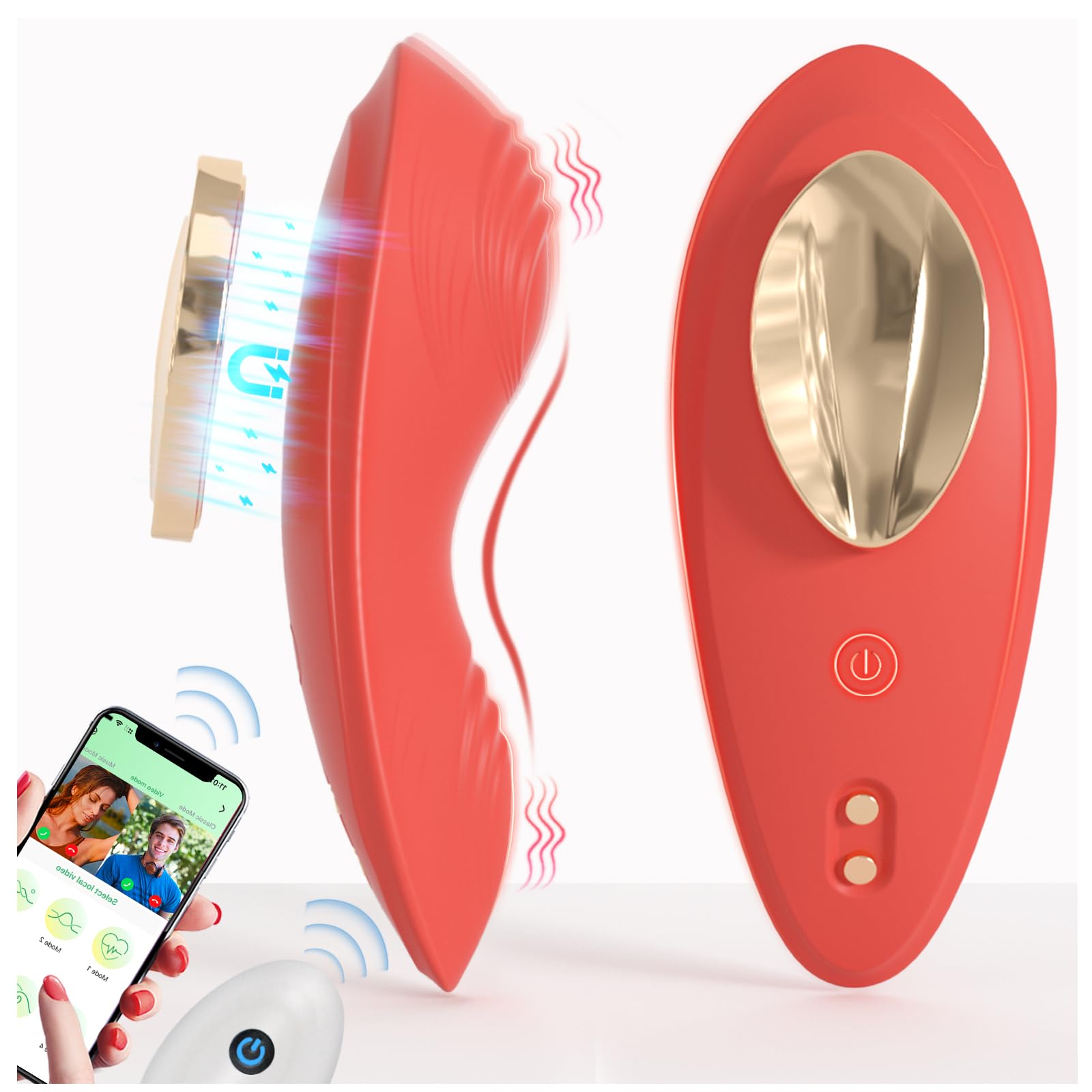 Ultra-Soft 0.08LB Mini Wearable Vibrator with APP & Remote Control - Discreet Magnetic Couples Sex Toy for Women, Clitoral Stimulator - Perfect for Date Nights, Travel & Spicing Up Your Relationship