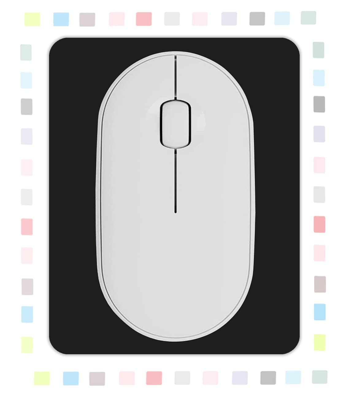 GZXHS Small Rectangular Mouse Pad 5x6 Inches - Portable, Waterproof, Non-Slip Glue Base - Perfect for Office, Gaming & Travel - Black Mini Mouse Mat for Laptops & Computers