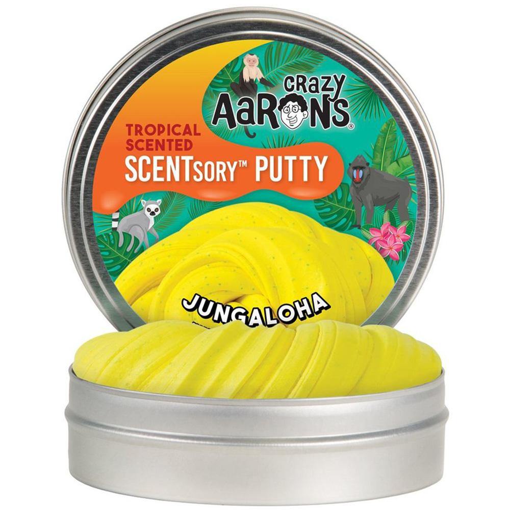 Crazy Aaron's Putty World Jungaloha SCENTsory Tropical Scented Thinking Putty - Stress Relief & Sensory Play for Kids & Adults - Perfect for Office, Home & Travel Fidget Toys