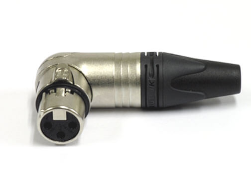 Neutrik NC3FRX 3-Pole Right Angle Female XLR Cable Connector - Professional Audio Equipment for Live Sound, Studio Recording & DJ Setups