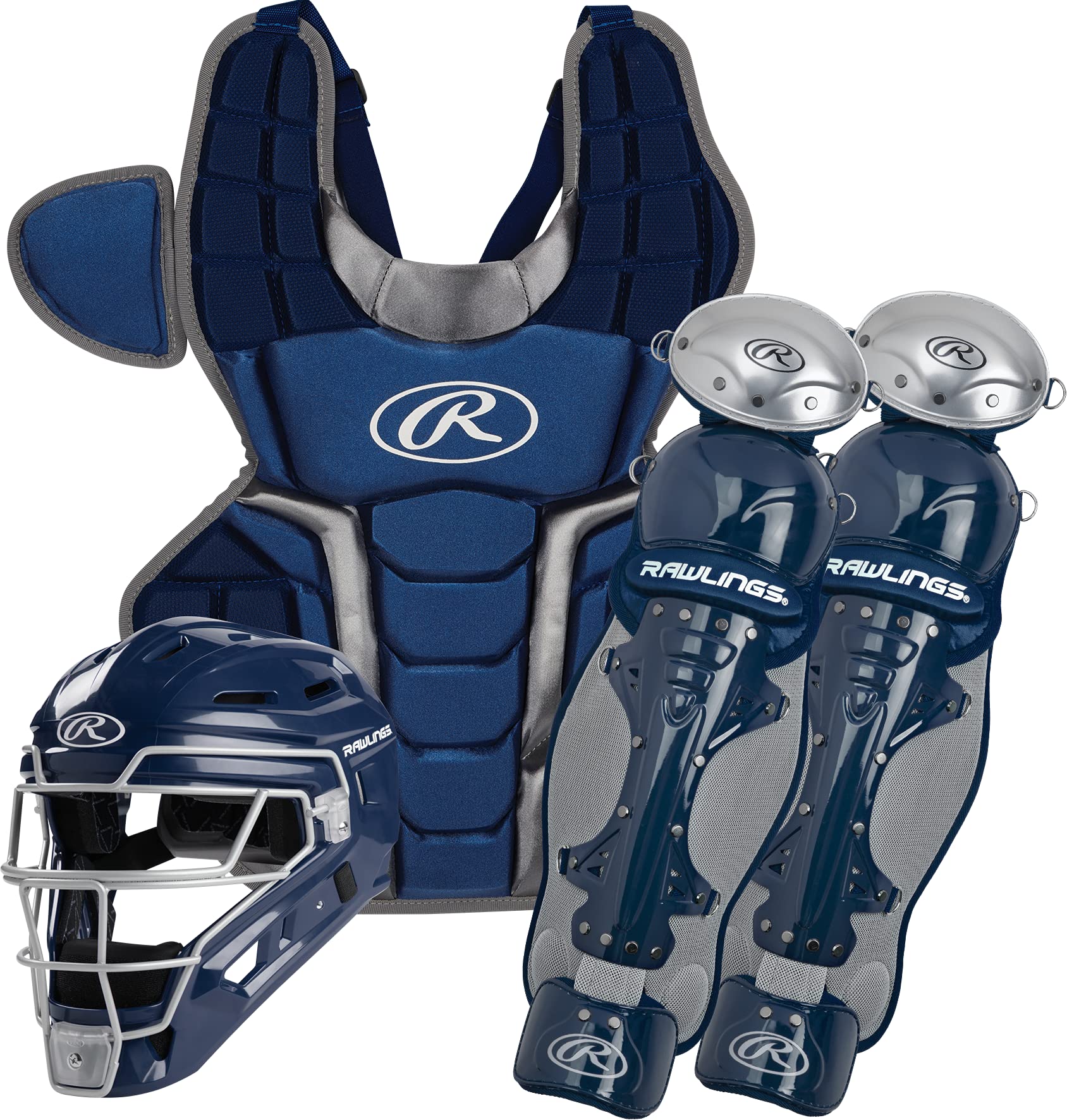 Rawlings Renegade Series Baseball Catcher's Set - NOCSAE Certified Protective Gear for Adults, Intermediate & Youth Players (Multiple Colors) | Perfect for Training, Games & Competitive Play