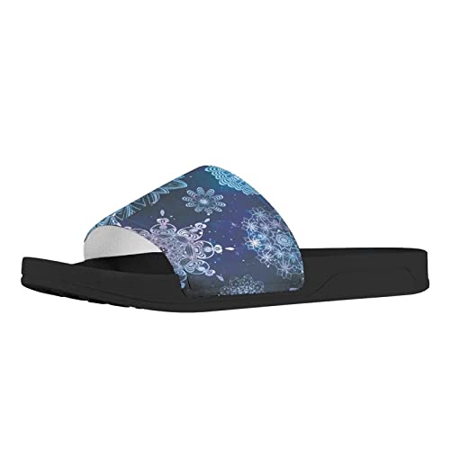 FOR U DESIGNS Women's Comfortable Summer Sandals - Non-Slip Indoor/Outdoor Slides for Home, Beach & Hotel Use - Soft House Slippers with Arch Support for Walking, Lounging & Travel