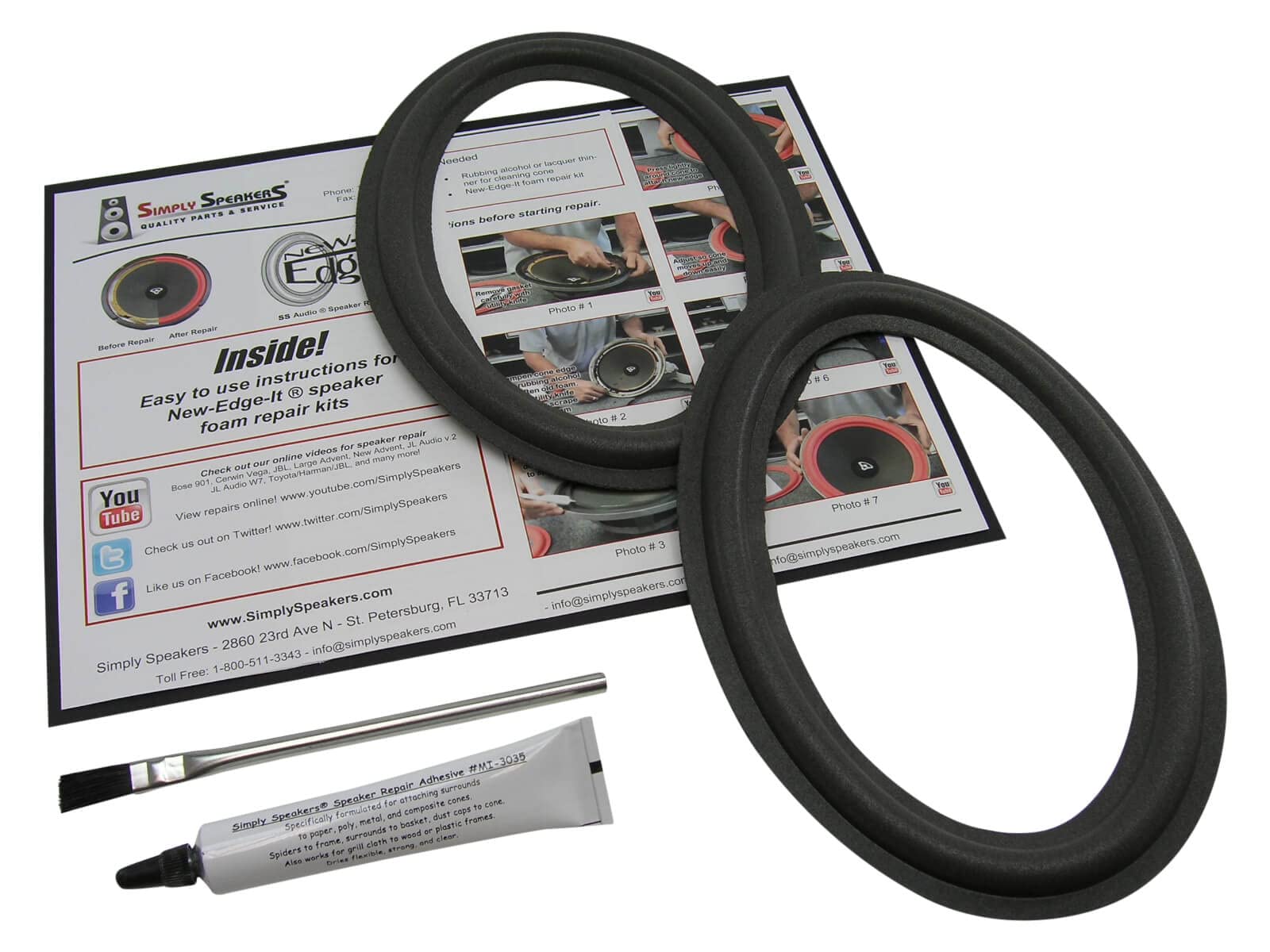 2000-2004 Subaru Outback 6x9 Inch McIntosh 090-0291-35, 742-102 Speaker Foam Repair Kit (Pair) - Restore Car Audio Quality for Enhanced Driving Experience