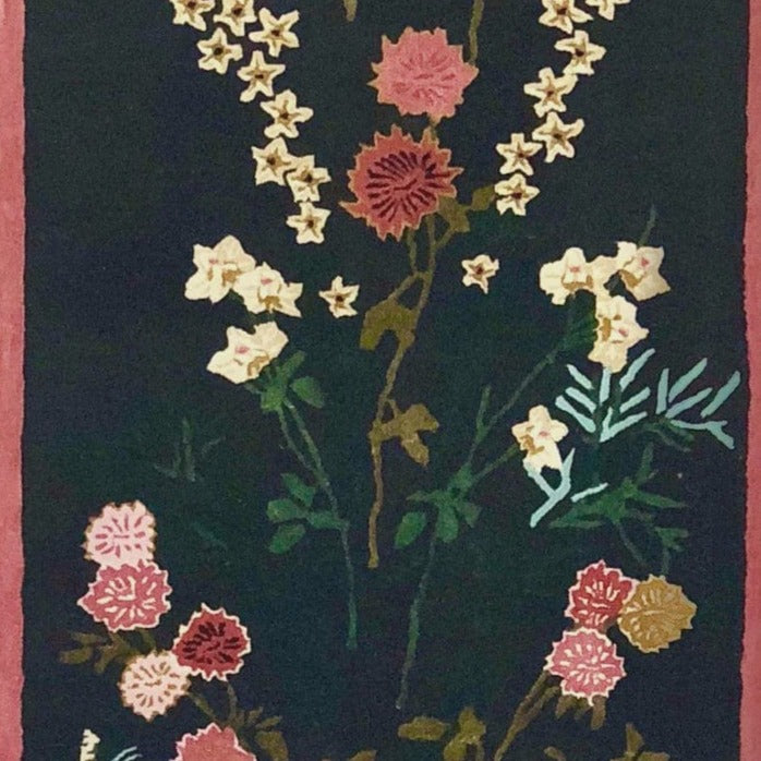 Premium Sardinian Pink Hand-Tufted Runner Rug - Floral Design for Hallway, Bedroom & Living Room Decor