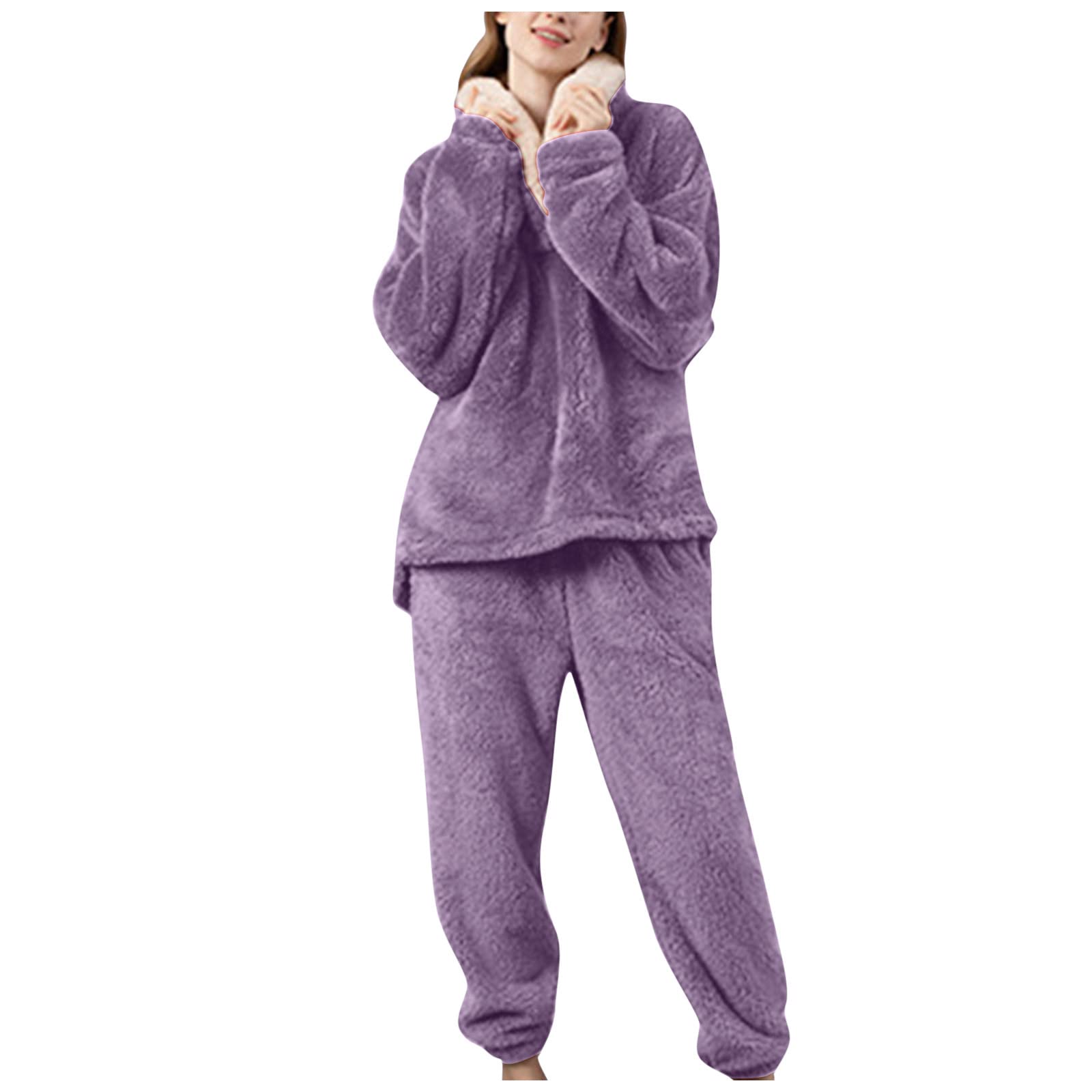 Cozy Autumn Flannel Cardigan & Pajama Set for Men and Women - Warm Long Sleeve Winter Sleepwear for Cold Nights, Lounging at Home, and Holiday Gifts
