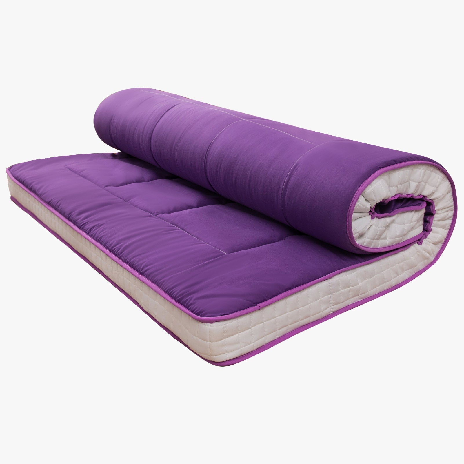 MAXYOYO Extra Thick Purple Japanese Floor Mattress - Foldable Sleeping Pad for Guest Bed, Camping & Home Use | Comfortable Futon Alternative for Small Spaces