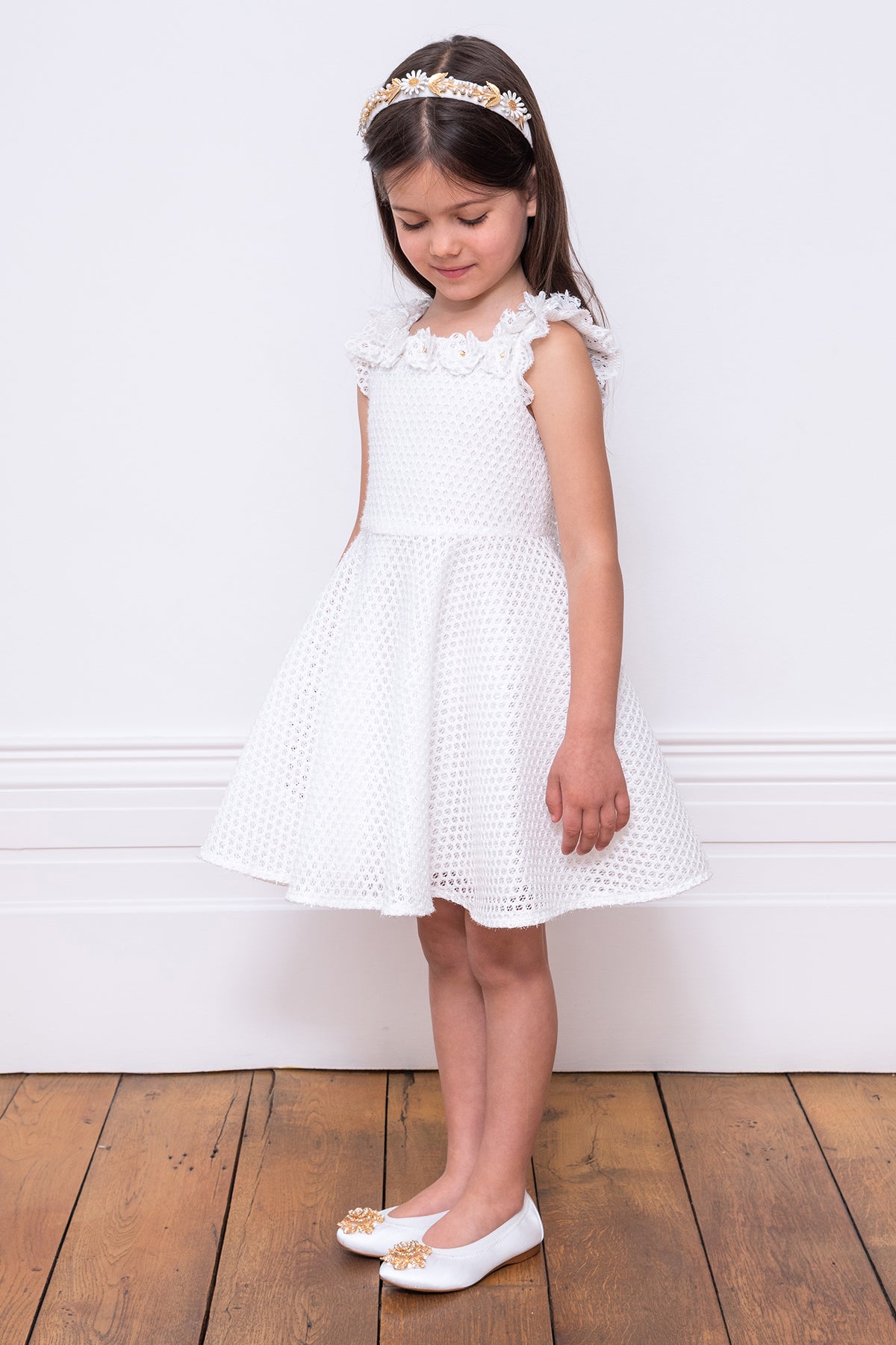 David Charles Daisy Girls Dress - Floral Summer Dress for Toddler Girls, Casual Playwear & Party Outfit - Perfect for Outdoor Play, Birthday Parties & Family Gatherings