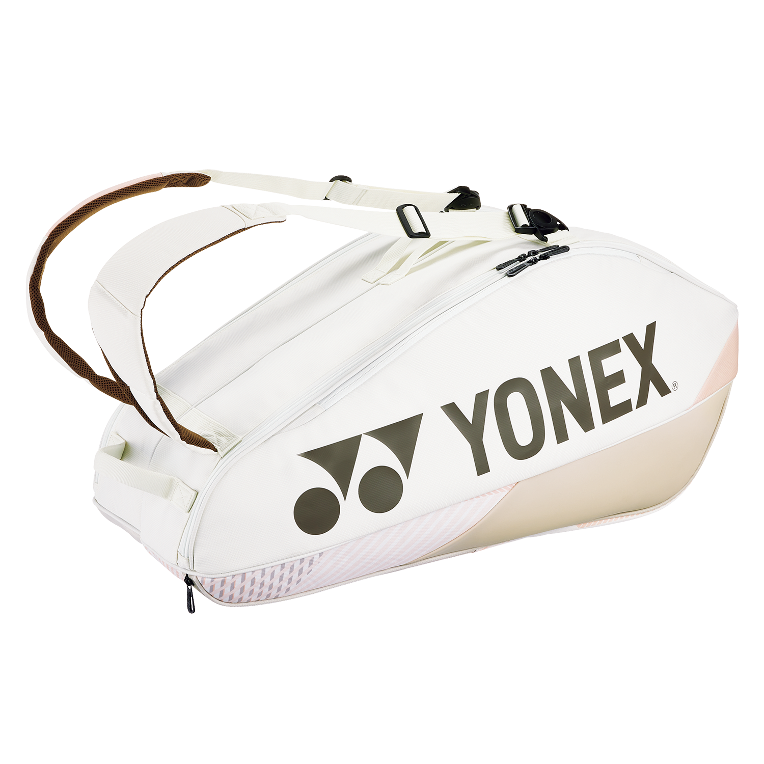 Yonex Pro Series Sand Beige 6-Pack Tennis & Badminton Bag - Perfect for Court, Gym & Travel