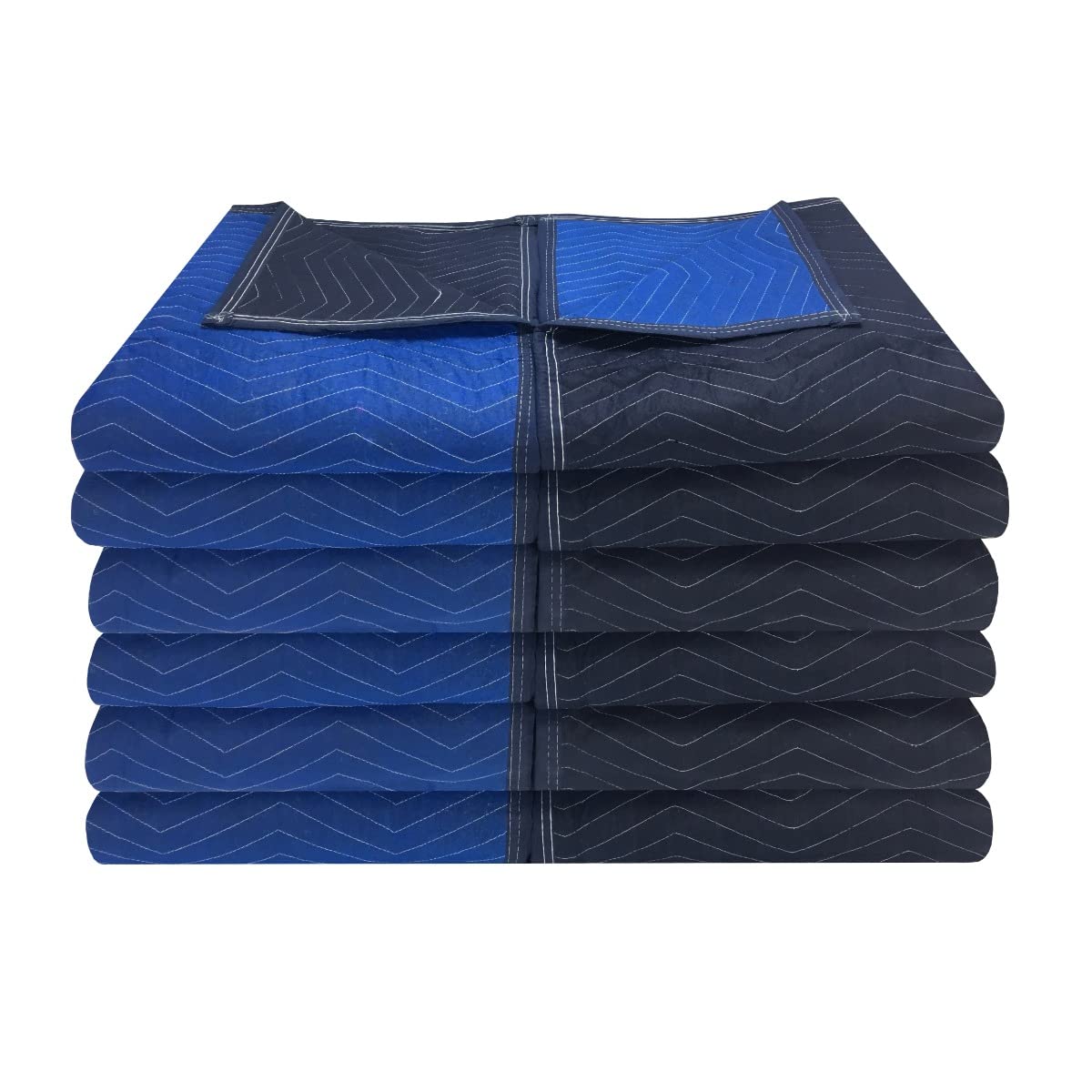 12 Supreme Professional Quality Moving Blankets 72x80 Inches 85# Strength - Heavy Duty Furniture Protectors for Moving, Packing & Storage - Blue (A0080HP12)
