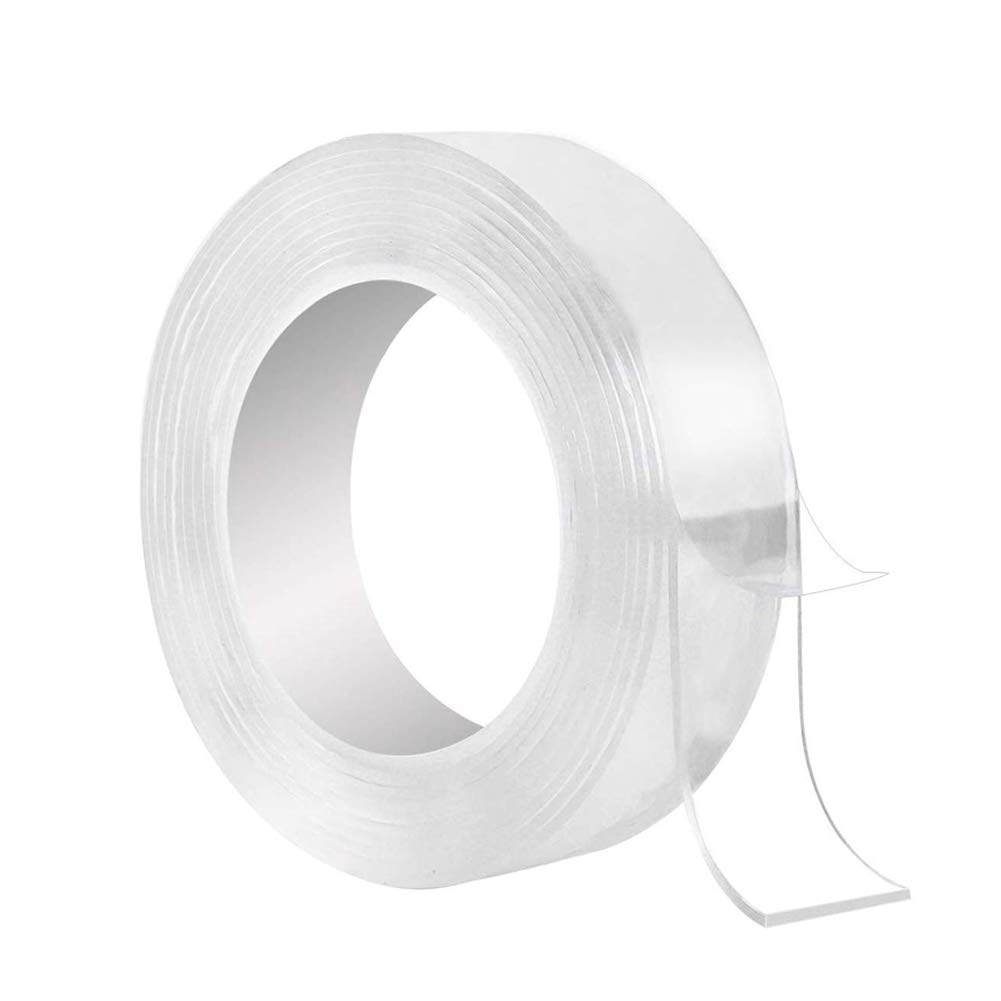 Hompie Heavy Duty Double Sided Tape - 4FT Multipurpose Removable Mounting Adhesive, Reusable Strong Sticky Wall Strips for Posters, Carpets & DIY Projects - Transparent & Durable for Home, Office & Car Use