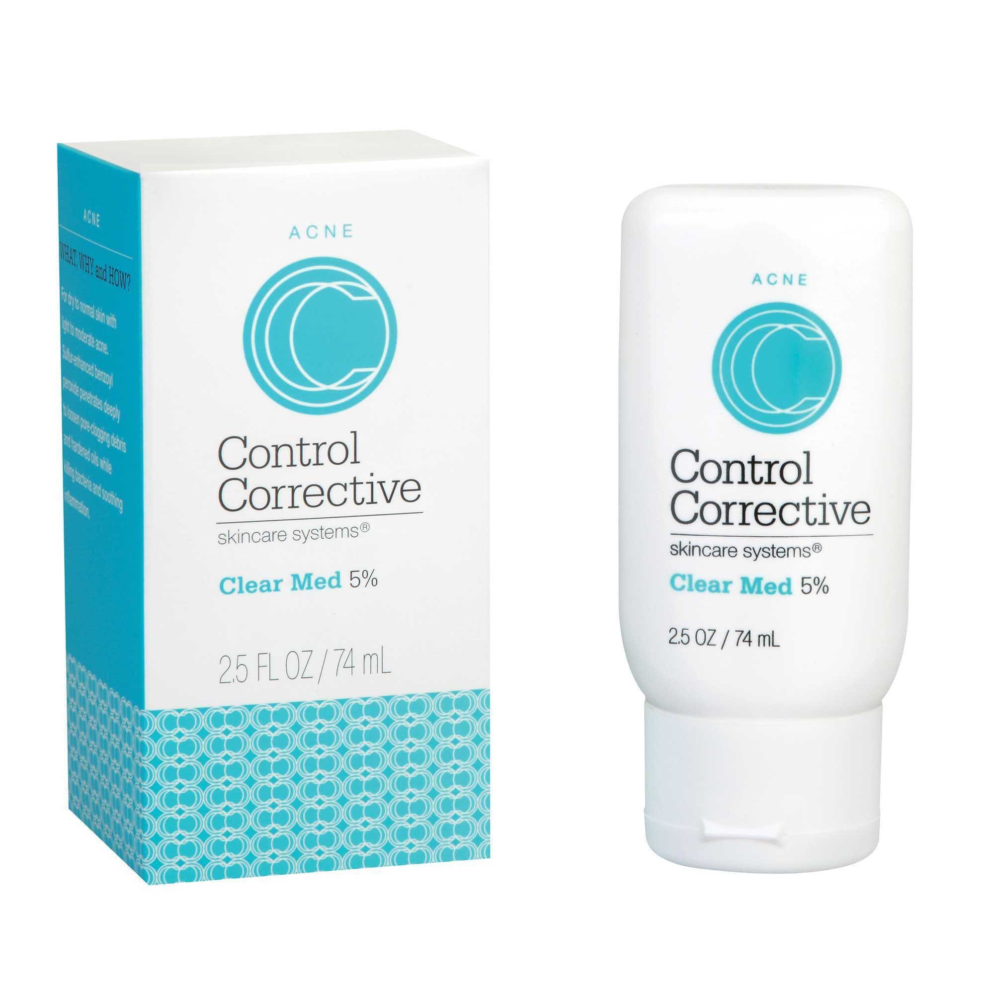 Control Corrective Clear Med 5% Acne Treatment, 2.5 fl oz – Dermatologist-Recommended for Oily & Acne-Prone Skin, Reduces Breakouts & Blackheads – Perfect for Daily Skincare Routine & Teen Acne Care