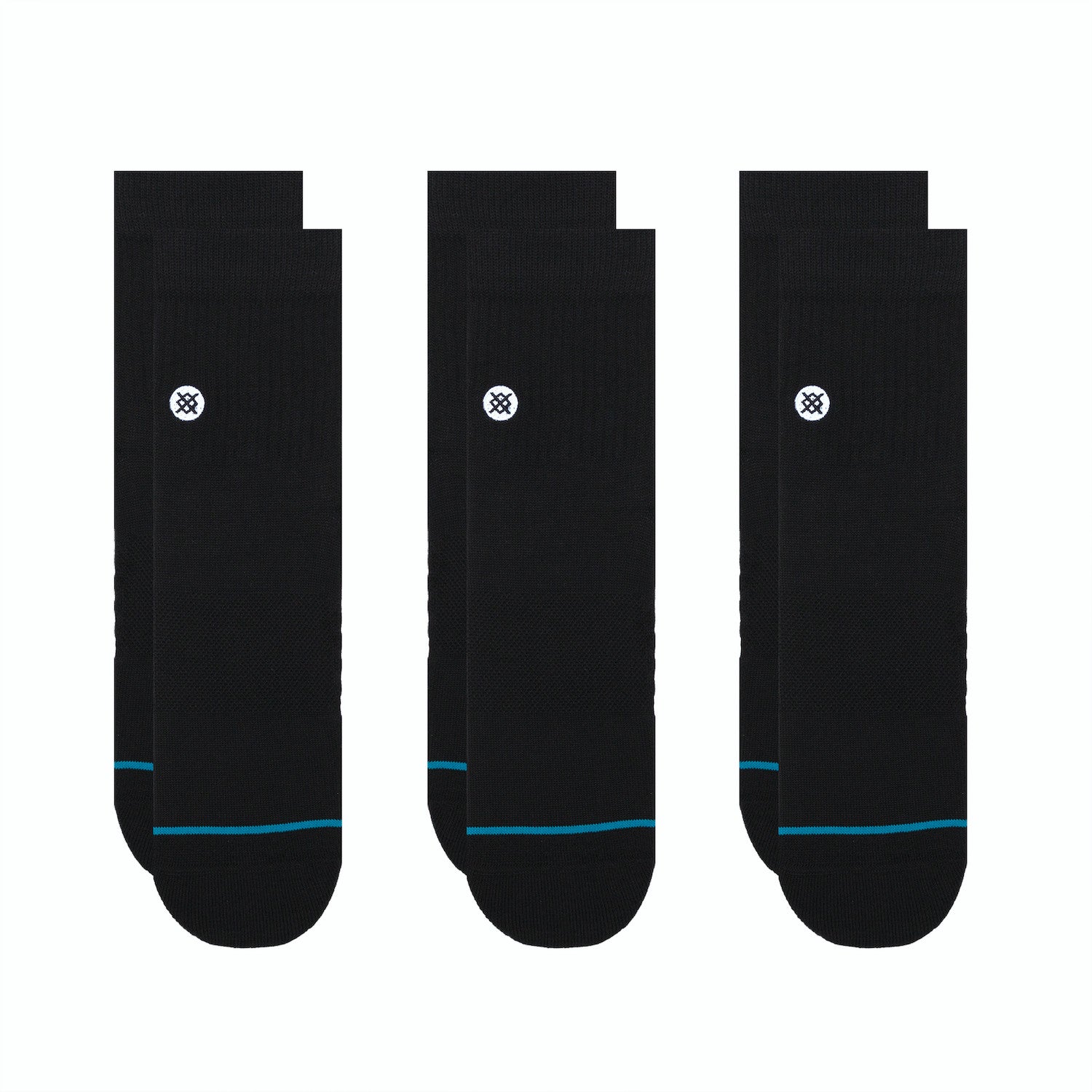 Men's Stance Icon 3 Pack Quarter Socks - Breathable Athletic Socks for Running, Gym & Everyday Wear - Cushioned Comfort for Sports & Casual Outfits